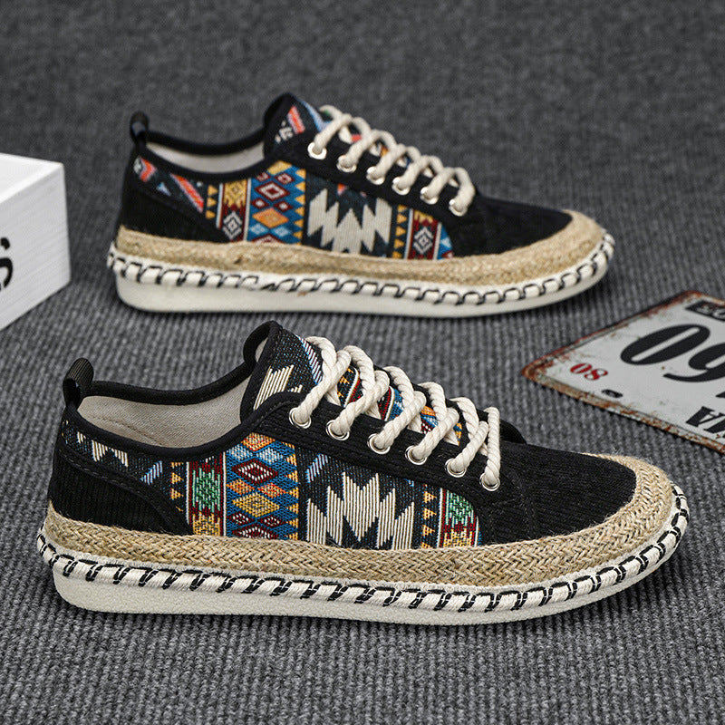 2025 New Sneaker Shoes Summer Breathable Casual Versatile Men's Slip Old Beijing Canvas Shoes Fisherman Shoes