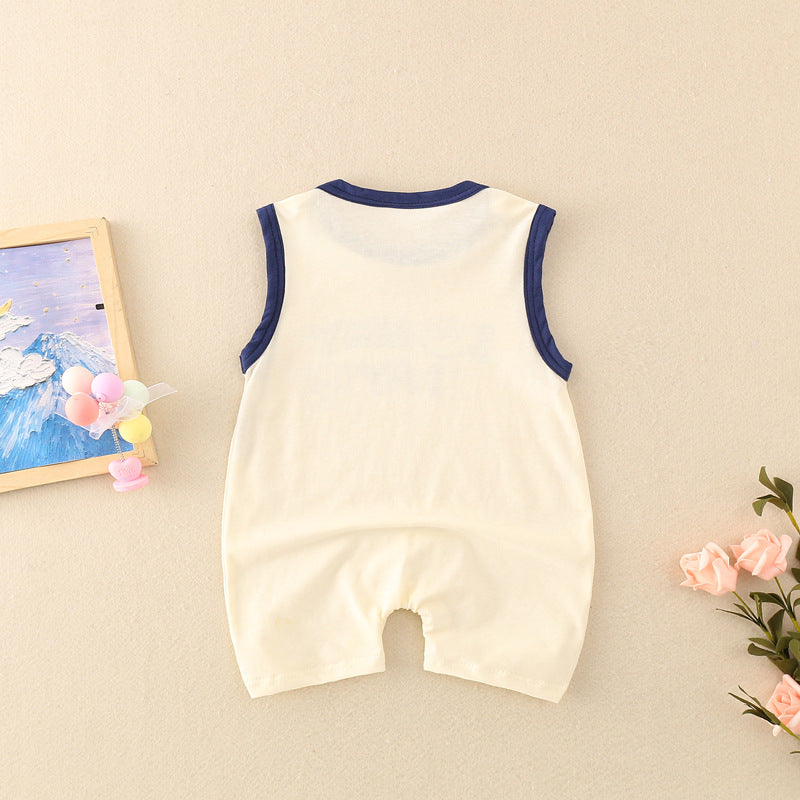 25 new baby clothes baby summer sleeveless vest crawler jersey comfortable, breathable, cute wind simple