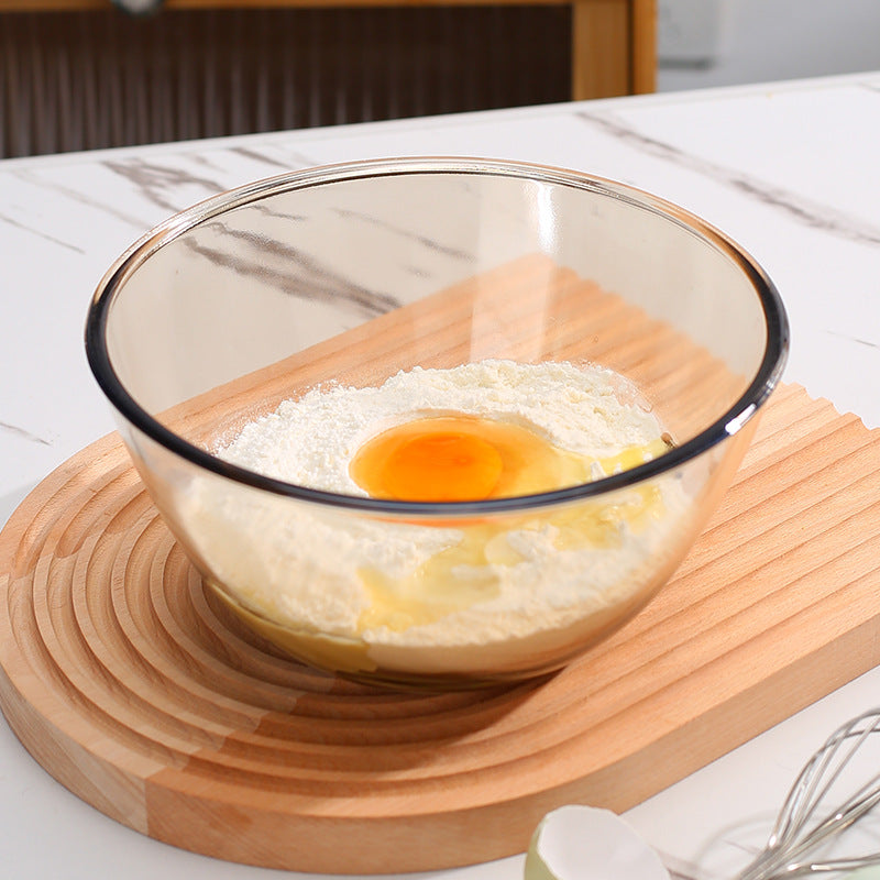 Home Use Clear & Basin Baking Stirring Egg Beating Glass Bowl Cooking Salad Bowl Student Dormitory Large Instant Noodle Bowl