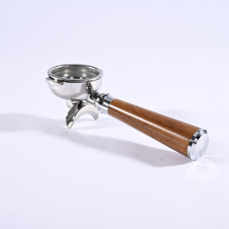 Stainless Steel Amphora 58mm Handle Double Spout Split E61 Universal Solid Wood Espresso Machine Handle