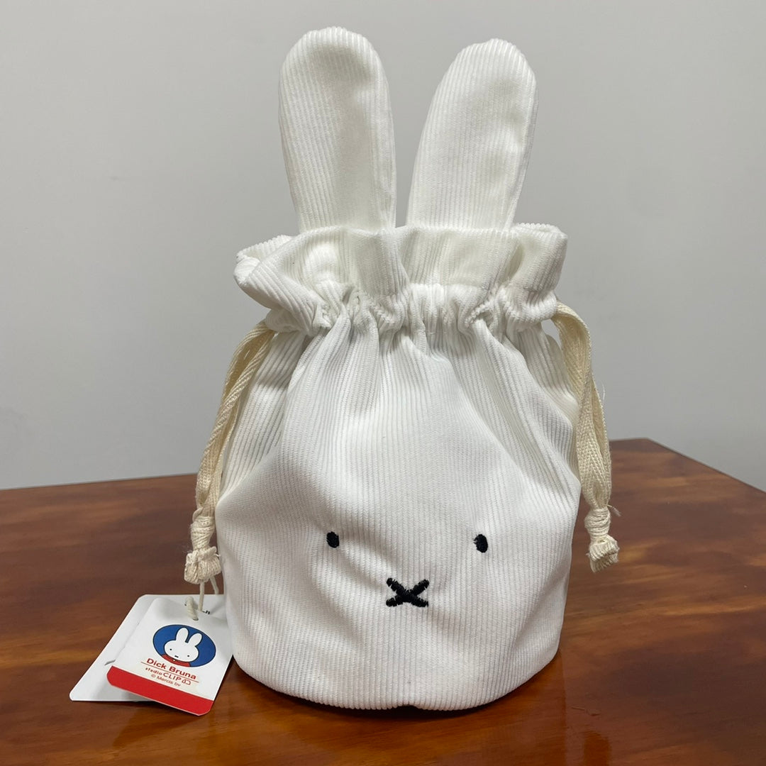 Spot Japanese Corduroy Rice Fly Drawstring Drawstring Bag Boris Bear Travel Portable Cosmetics Storage Bag Wash