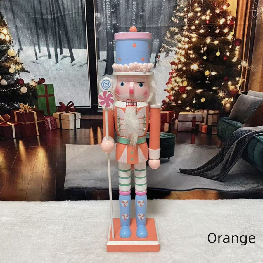 Cross-border spot new nutcracker wooden handicraft ornaments in different sizes Creative home Christmas ornaments