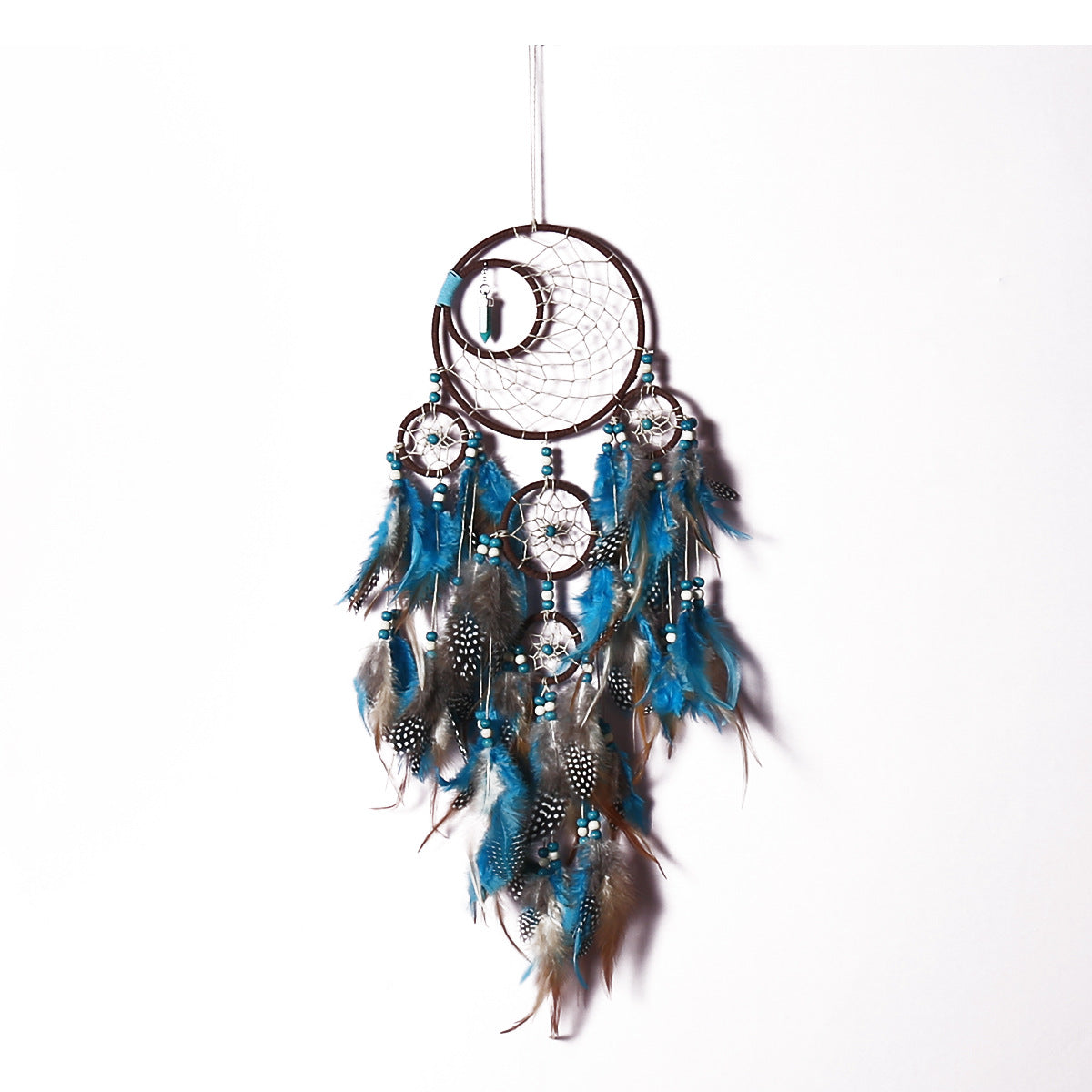 Cross-border dream catcher five-ring dream catcher hanging jewelry home wedding interior decoration wall hanging pendant creative gift