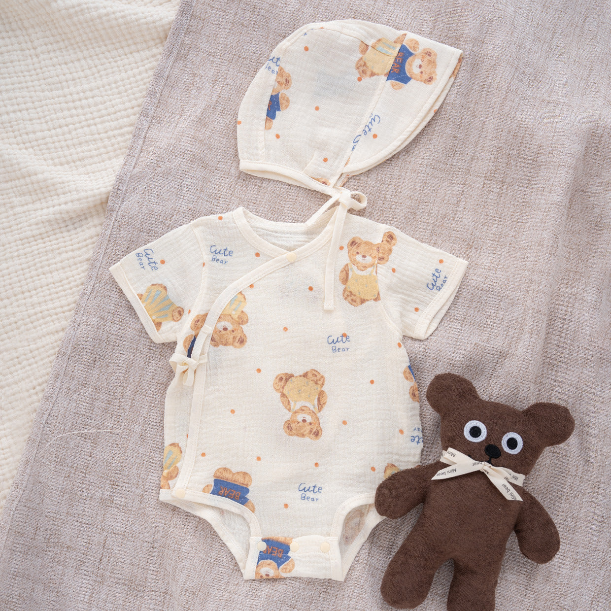 Newborn babies summer ultra-thin A cotton gauze wrap fart clothes boys and girls 0-3 months 52 yards 80