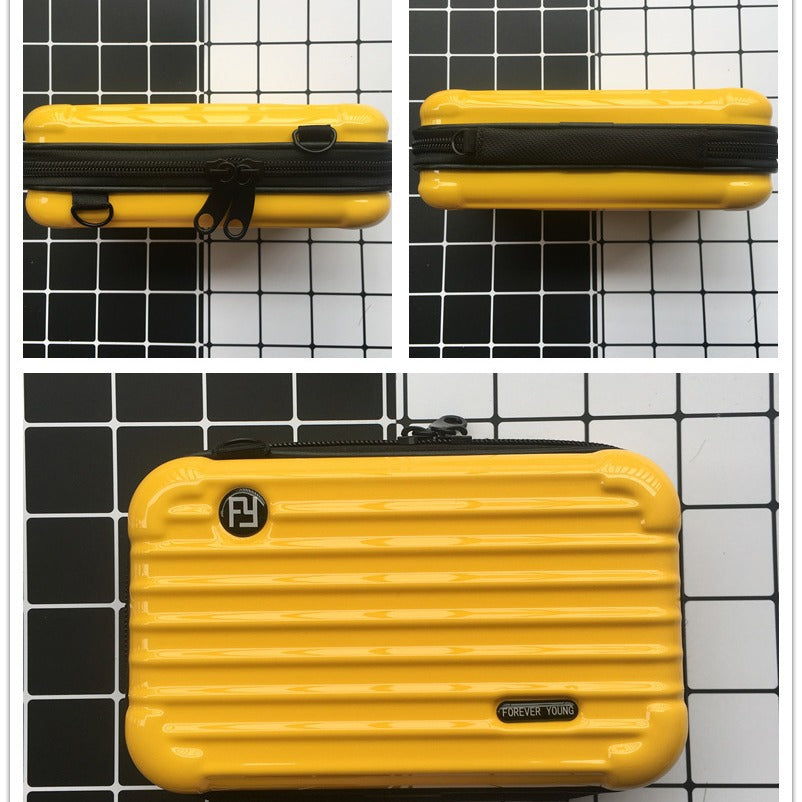 Factory direct sales seven inch cosmetic bag hard shell toiletry bag travel clutch bag portable storage bag PC mini suitcase