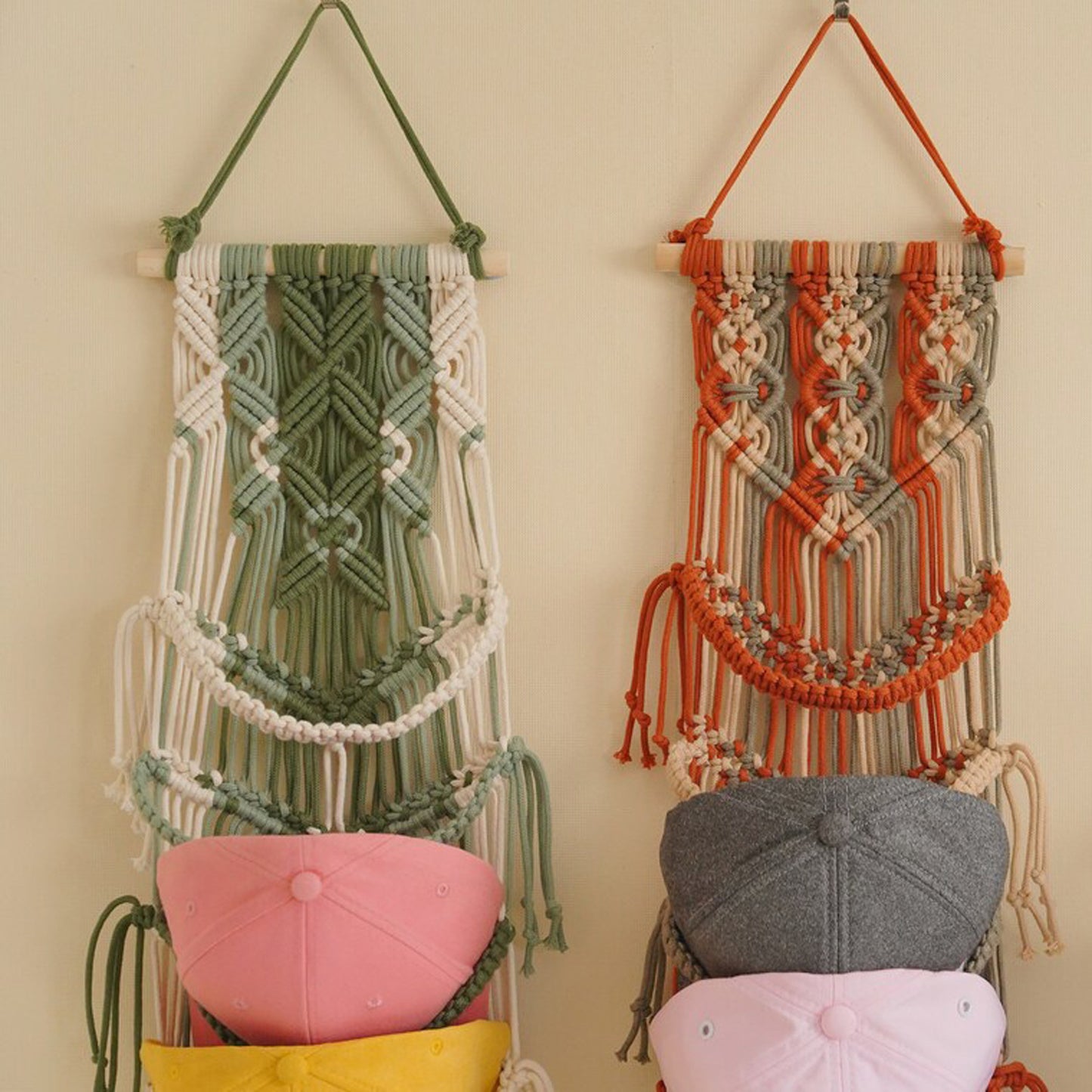 Foreign Trade New Moroccan Hand Woven Tapestry Peaked Cap Storage Wall Mounted Hat Rack European and American Home Decoration