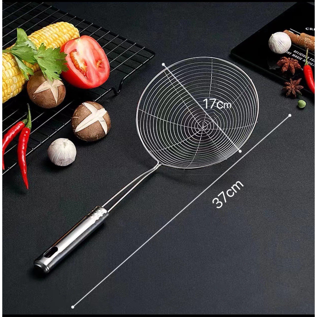Stainless steel scoop colander over water spoon fried scoop noodles scoop strainer spoon line drain spicy hot colander kitchen supplies