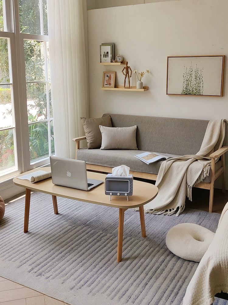 Japanese solid wood folding coffee table