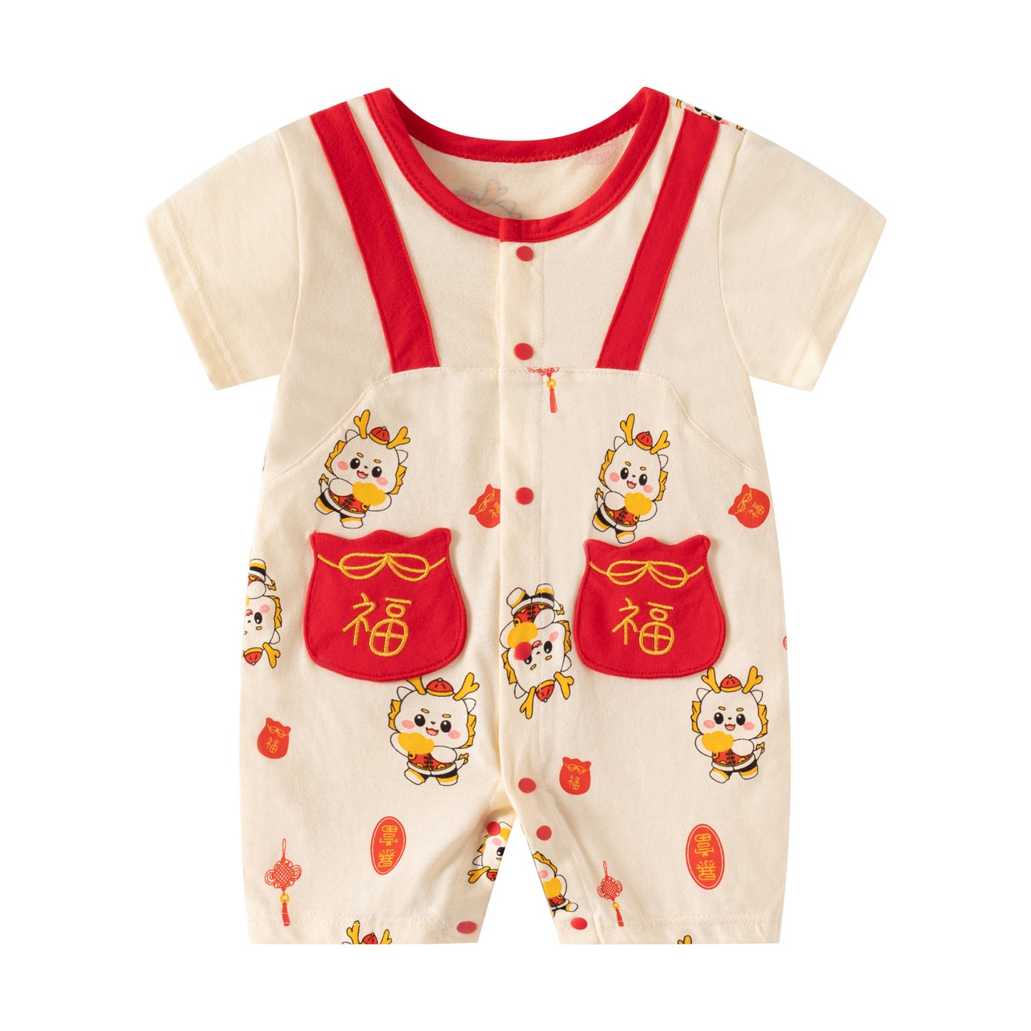 Cross-border exclusive for infant onesies, summer cotton short-sleeved baby Hayi may be super cute cartoon Hayi summer thin