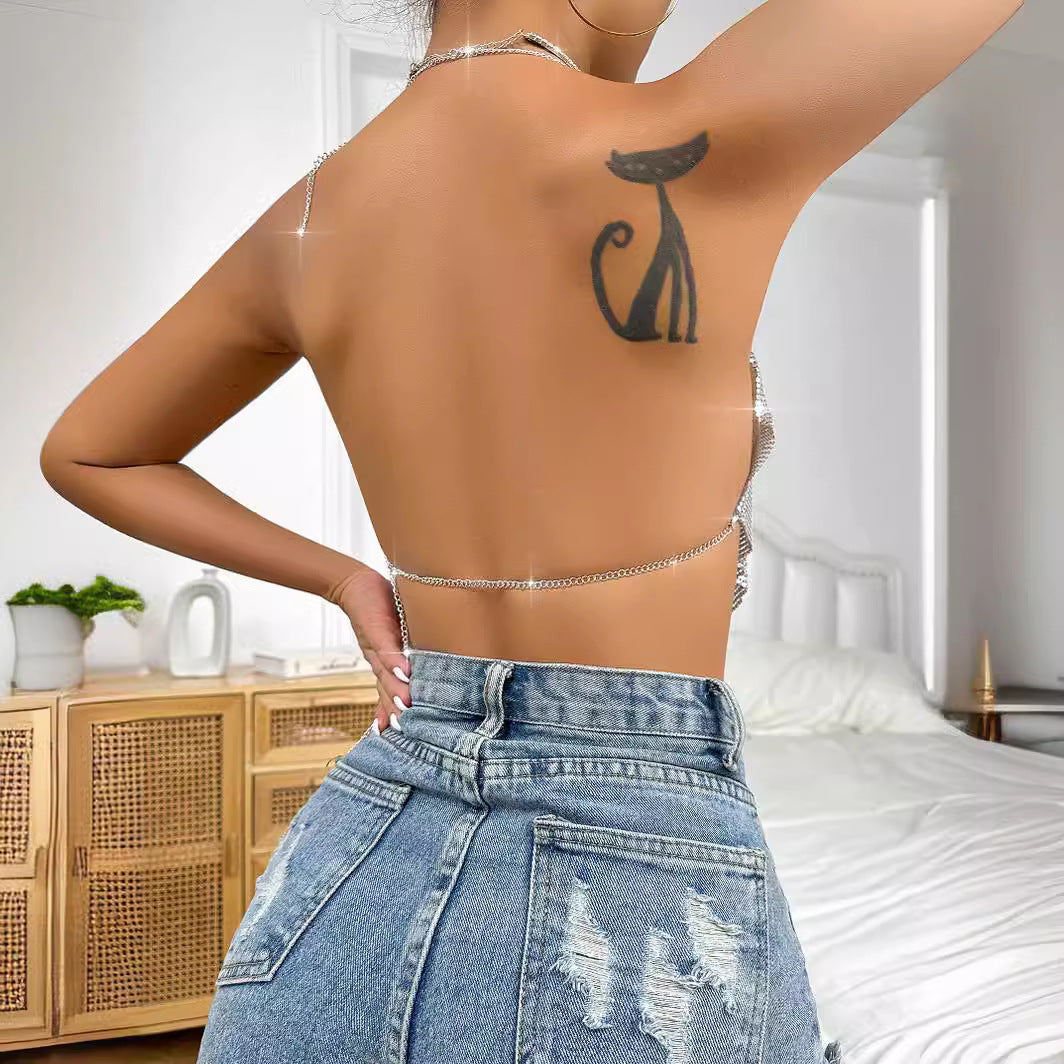 Yuying Europe and the United States 2024 new products Amazon hot selling sexy nightclub halterneck suspender backless sexy top YY1646