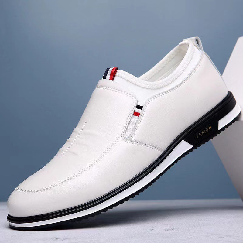 Leather shoes, men's business casual fashion shoes, four seasons fashion, foreign trade beanie shoes, one-foot slip-on shoes, wholesale spot