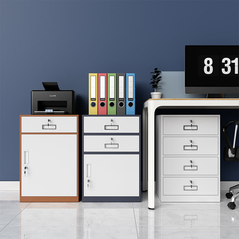 Tin filing cabinets, low cabinets, office lockers, filing cabinets, small cabinets with locks, drawers under the desk