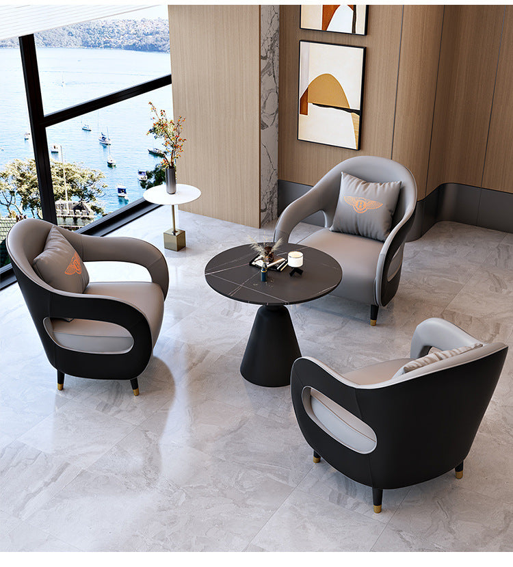 office sofa: negotiation sofa, light luxury, beauty salon, hotel lobby, business single sofa, lounge area, reception sofa