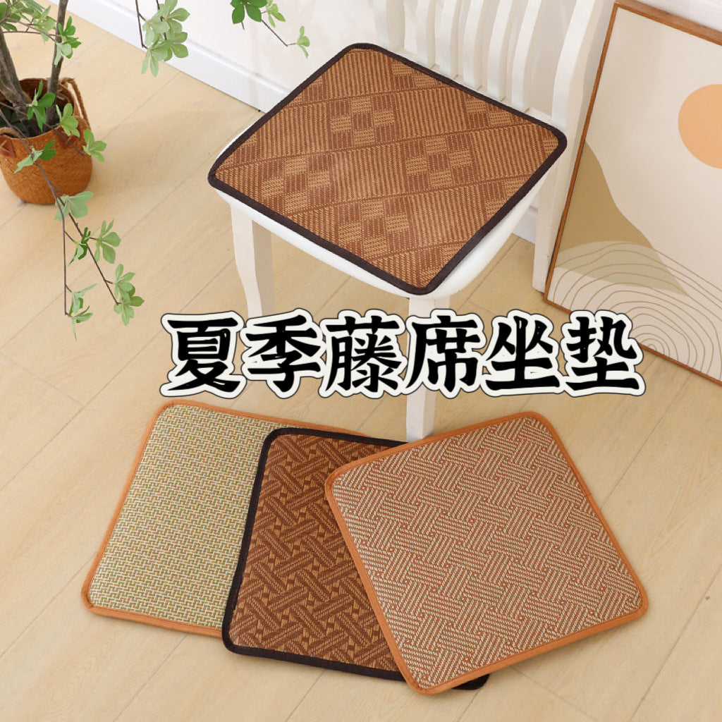 Summer rattan mat cushion breathable office mat chair mat non-slip mat non-slip mat household mat pet mat