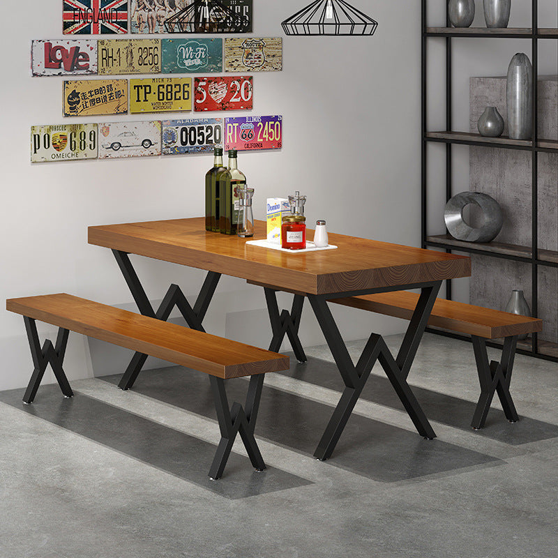 Simple solid wood dining table