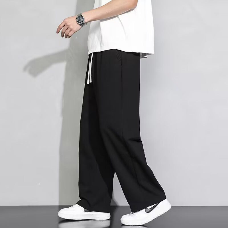 Gray sweatpants tide brand straight leg loose summer drape thin athleisure long pants men's dating spot wholesale