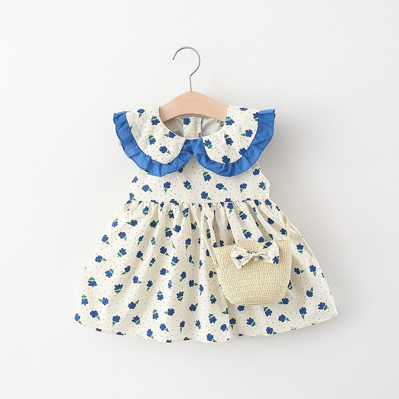 Children's 2022 foreign cute skirt girls' baby sleeveless printed dress summer girls' skirt drop shipping 1071