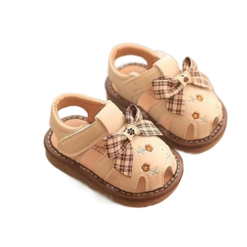 Baby anti slip step shoes summer baby princess soft sole cute baby toddler magic girl bow shoes sandals