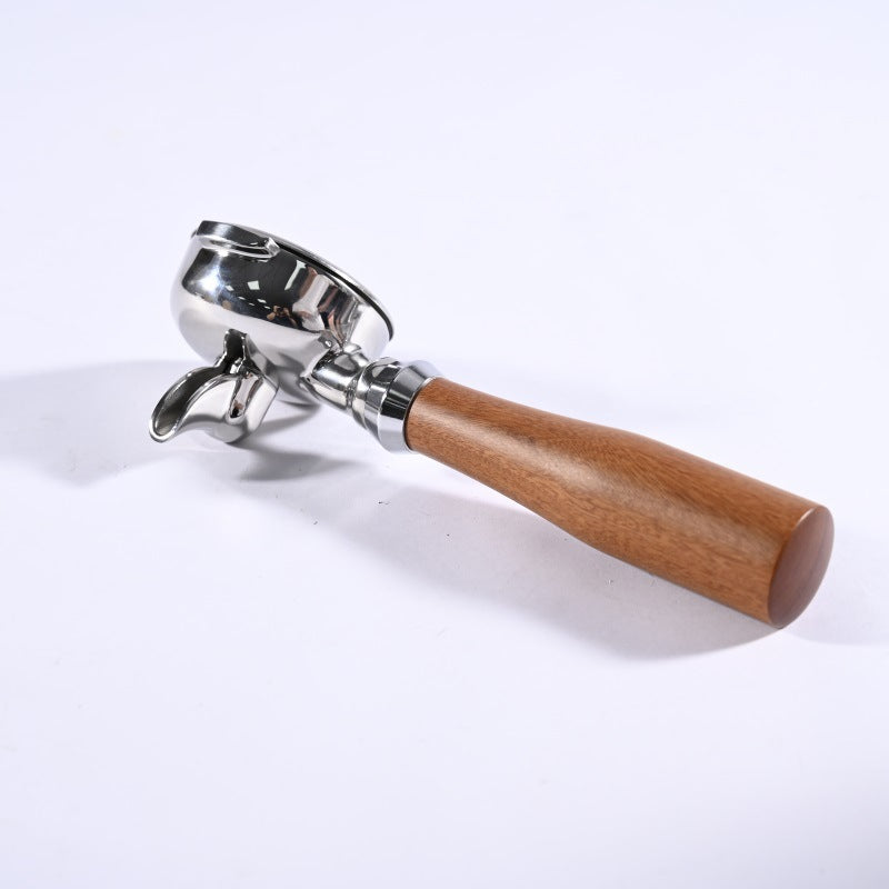 Stainless Steel Amphora 58mm Handle Double Spout Split E61 Universal Solid Wood Espresso Machine Handle