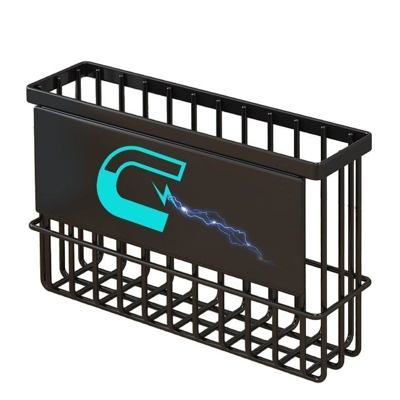 Kitchen refrigerator magnetic storage rack, fresh-keeping bag, paper towel artifact, non-punching side, seasoning, plastic wrap storage shelf