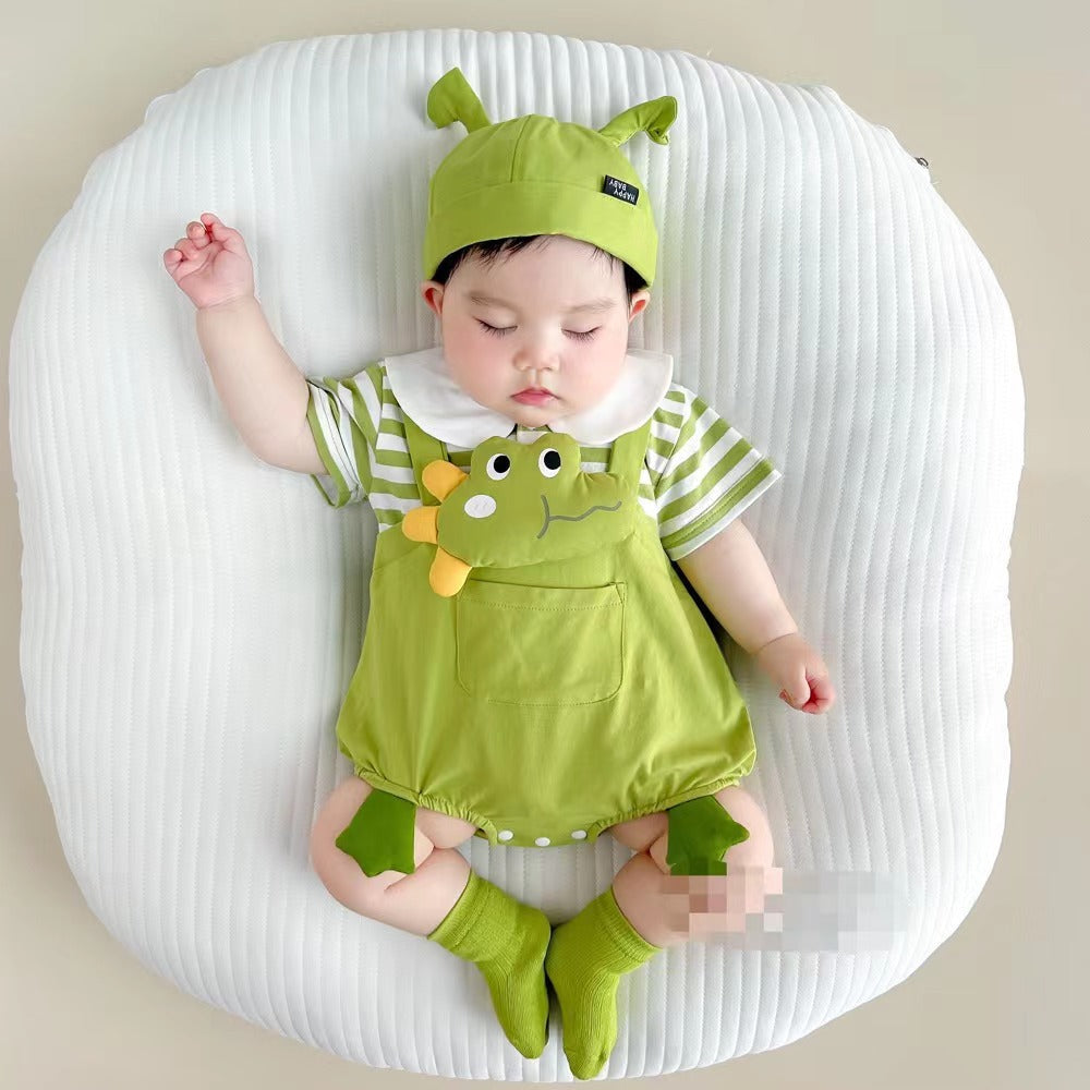 boy baby summer short sleeve bag fart clothes boy and girl baby triangle crawl clothes summer clothes newborn fashion cartoon ha clothes