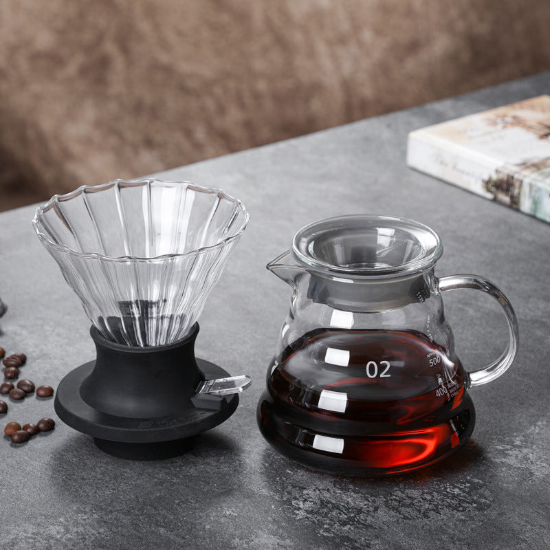 Coffee pot filter cup funnel pour-over Americano pot strainer glass cloud pot coffee pot filter set