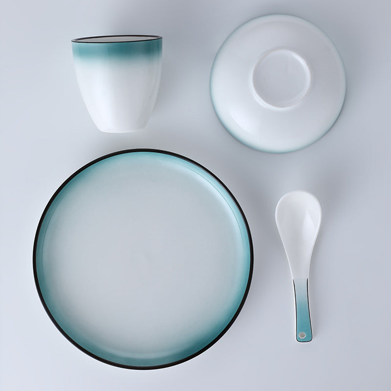 Hotel cutlery set, four pieces of dishes
