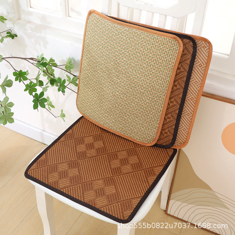 Summer rattan mat cushion breathable office mat chair mat non-slip mat non-slip mat household mat pet mat