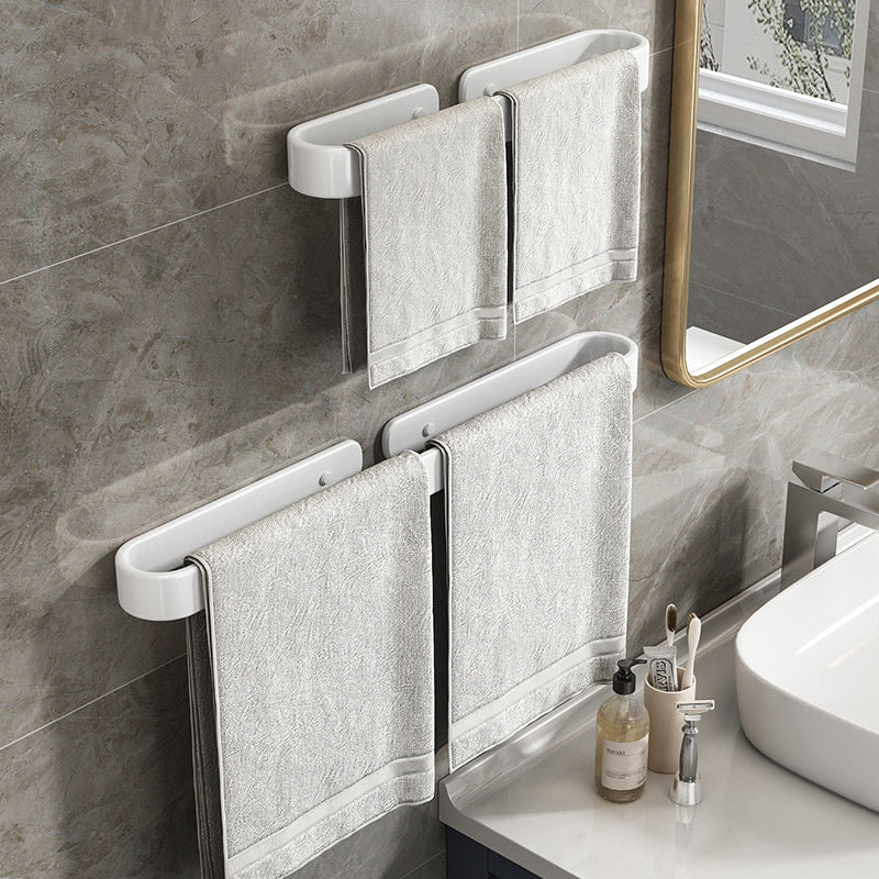 Punching-free space aluminum towel slippers draining toilet towel hanging rod wall hanging wall hanger bathroom towel rack