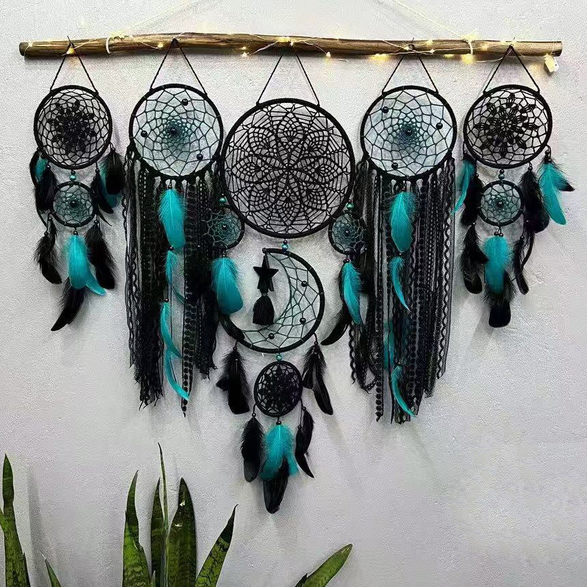 Cross-border dreamcatcher five-piece set European style factory direct sales home wall decoration dreamcatcher wall decoration pendant