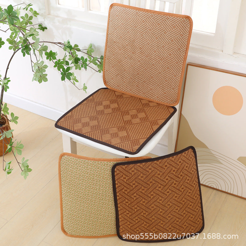 Summer rattan mat cushion breathable office mat chair mat non-slip mat non-slip mat household mat pet mat