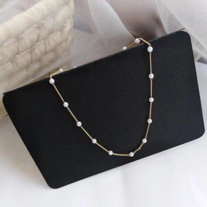 European and American fashion cross-border jewelry new pearl necklace fashion clavicle chain choker necklace neck jewelry women