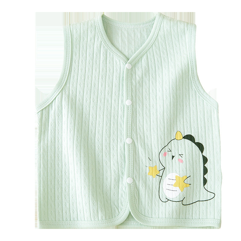 Children's vest, boneless class A, newborn baby horse clip, spring and autumn, wear baby vests, boys and girls, shoulder winter