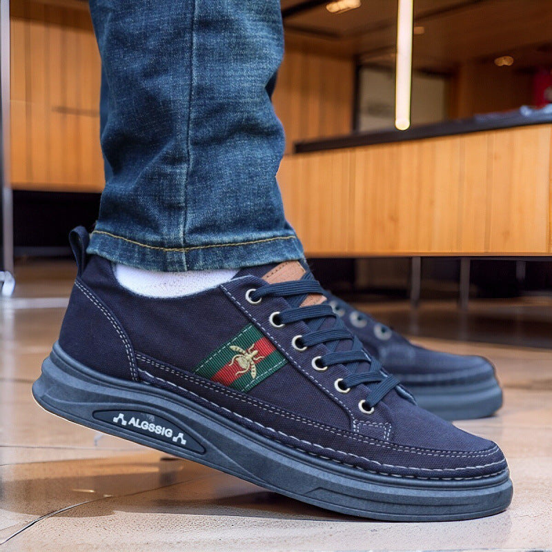 Canvas shoes, breathable and odor-proof, black cloth shoes, men's old Beijing anti-slip casual shoes, soft-soled shoes, men's middle-aged dad shoes