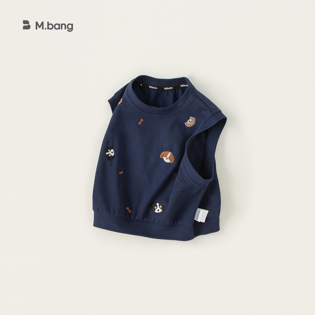 Youbao children's clothing children's knitted vest spring new boys' shoulder vest loose and versatile spring sweater top