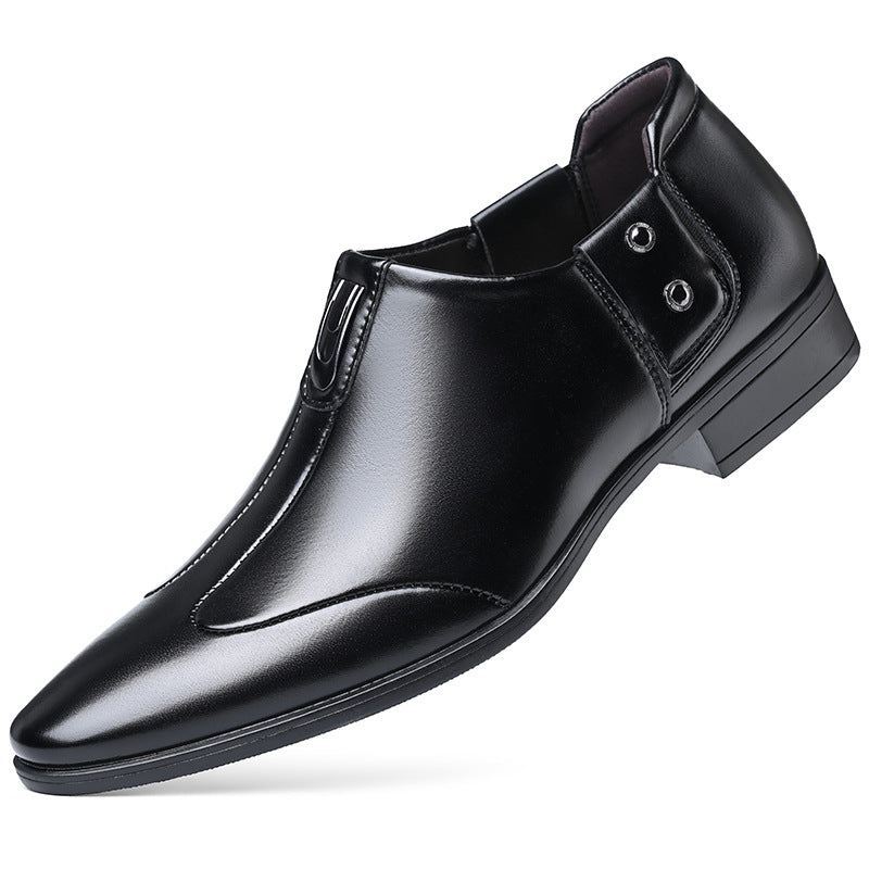 Factory direct sales men's leather shoes four seasons soft leather soft sole British style casual shoes trendy brogue men's shoes