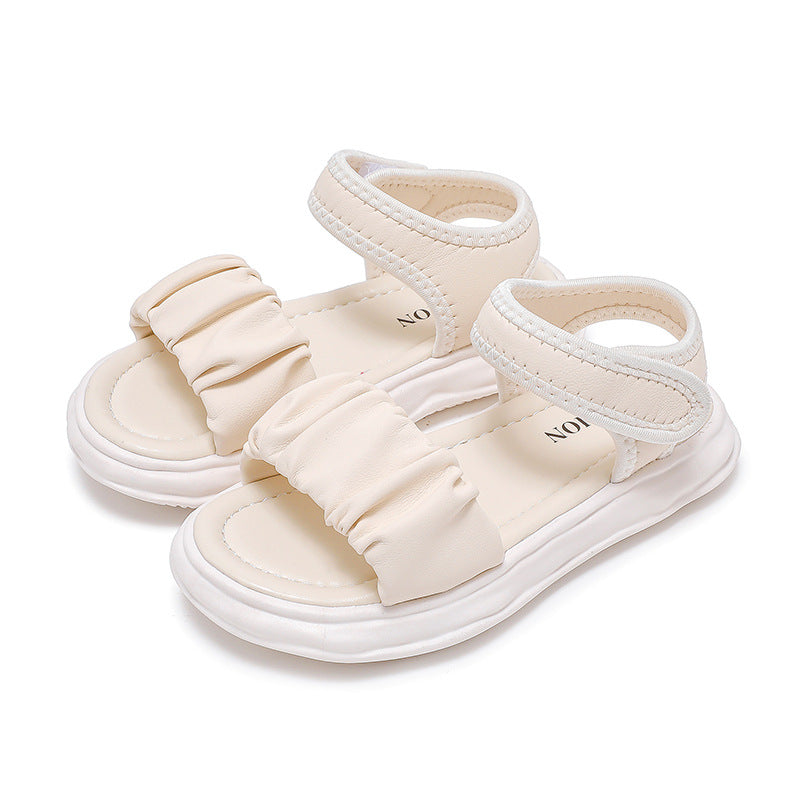 Girls' Sandals 2024 Summer New Children's Sports Soft Sole Large Children's Student Shoes Girls' Foreign Princess Shoes