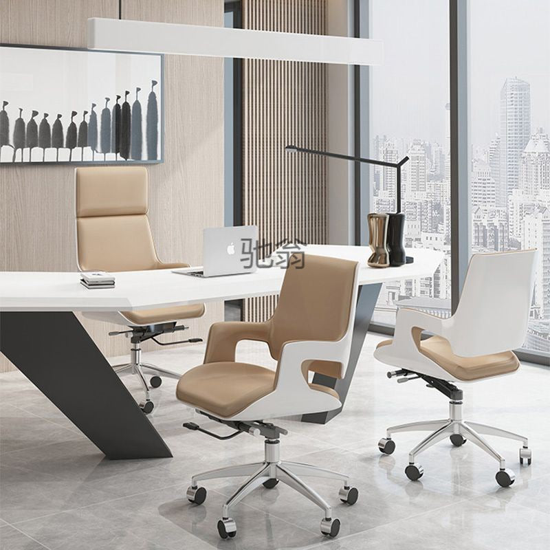 fe modern minimalist manager office chair leather boss chair reclining conference chair comfortable home armchair turn