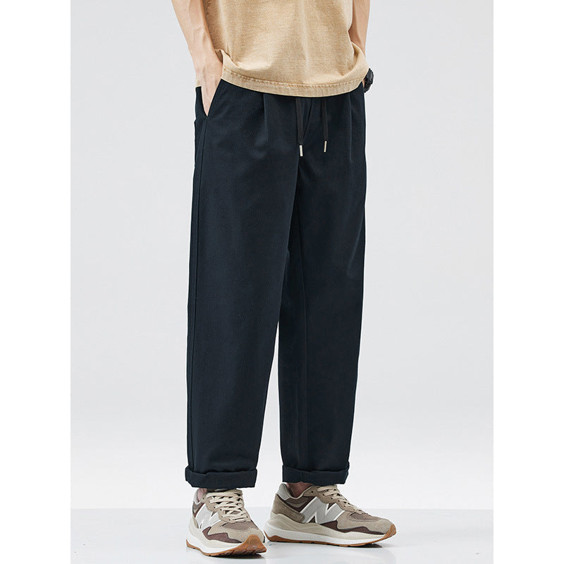 Ming|2024 Summer New Japanese Cargo Pants Men's Trendy Brand Loose Wide-leg Straight Casual Long Pants Men