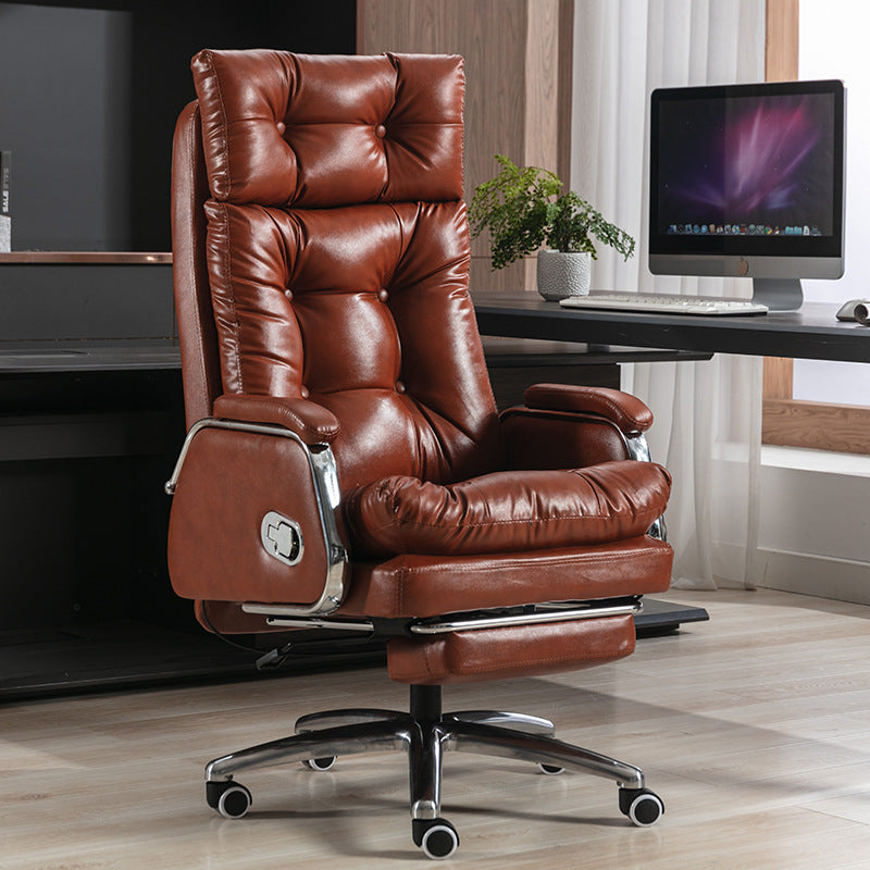 Leather boss chair reclining office chair ergonomic computer chair office business executive chair manufacturers