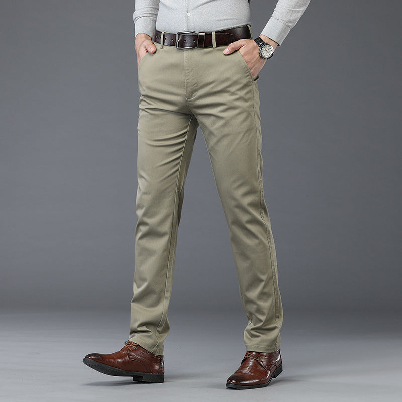 2025 Fall/Winter New Men's Slacks Business Men's Middle-Aged Dad Pants Loose Straight Men's Pants for Work