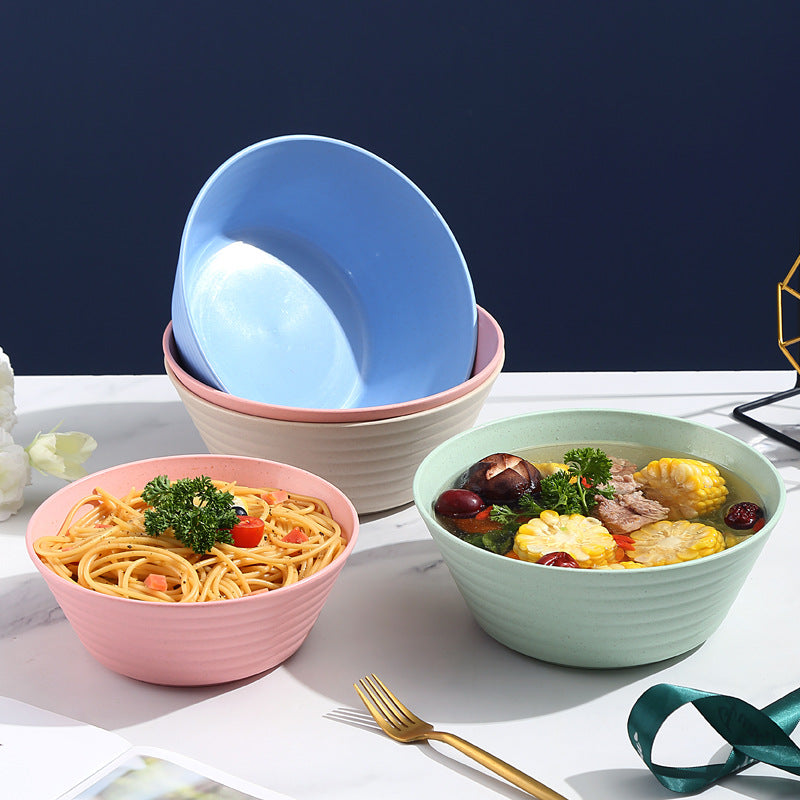Simple ramen bowl plastic bowl large household instant noodle bowl spicy hot snail noodle special soup bowl anti-drop bowl wholesale