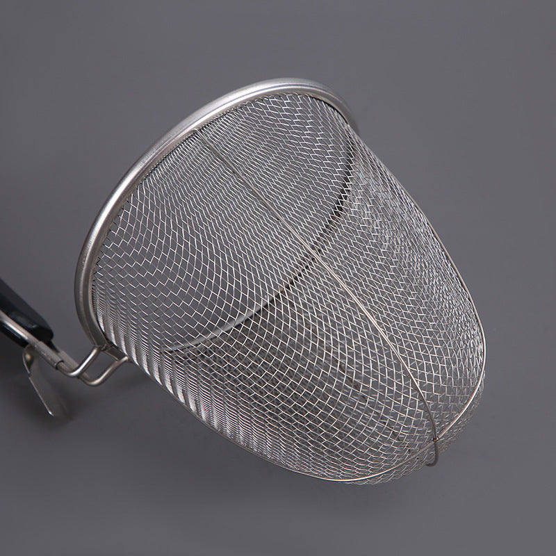 Kitchen supplies: stainless steel red handle powder fence, hot pot, drain, scoop, spoon, cooking noodles, leaking net, soup powder, scooping hot vegetable basket, powder fence