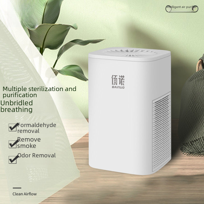 Air purifier home car blue light negative ion dust secondhand smoke desktop purifier wholesale