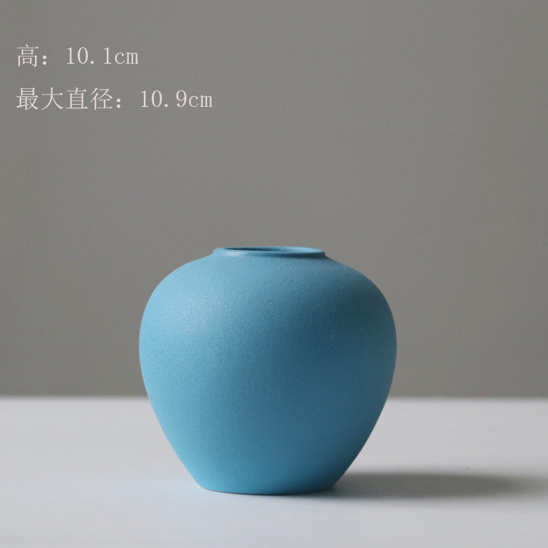 Jingdezhen ceramic small vase Nordic simple home hotel decoration ornament dried flower arrangement hydroponic flower pot white