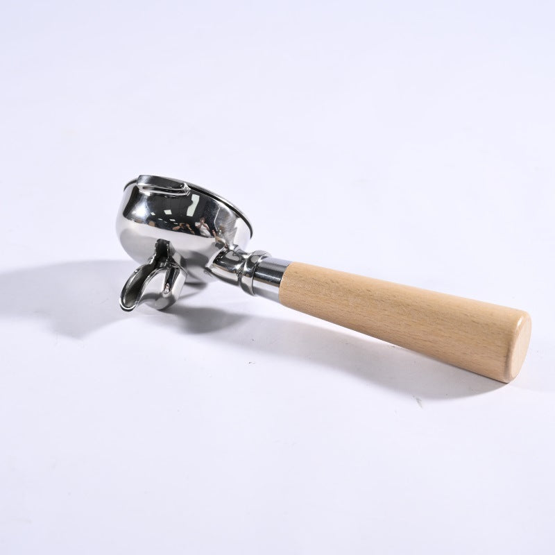 Stainless Steel Amphora 58mm Handle Double Spout Split E61 Universal Solid Wood Espresso Machine Handle