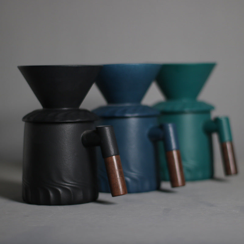 American V60 Cone Ceramic Coffee Filter Cup Filter Coffee Filter Cup Set Sharing Pot Tea Water Separation Cup