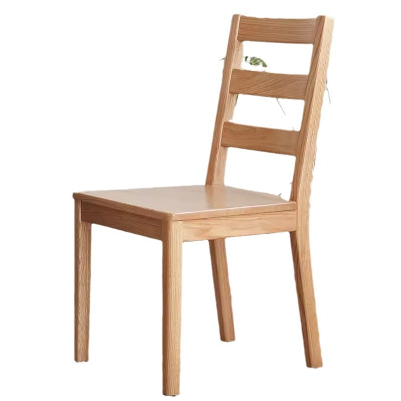Solid wood dining chair with back