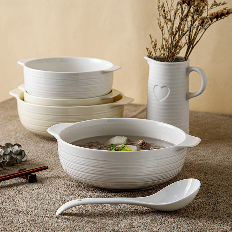 Japanese ceramic amphora soup bowl for home restaurant, new high-value large-capacity soup basin, ceramic bowl, amphora soup bowl