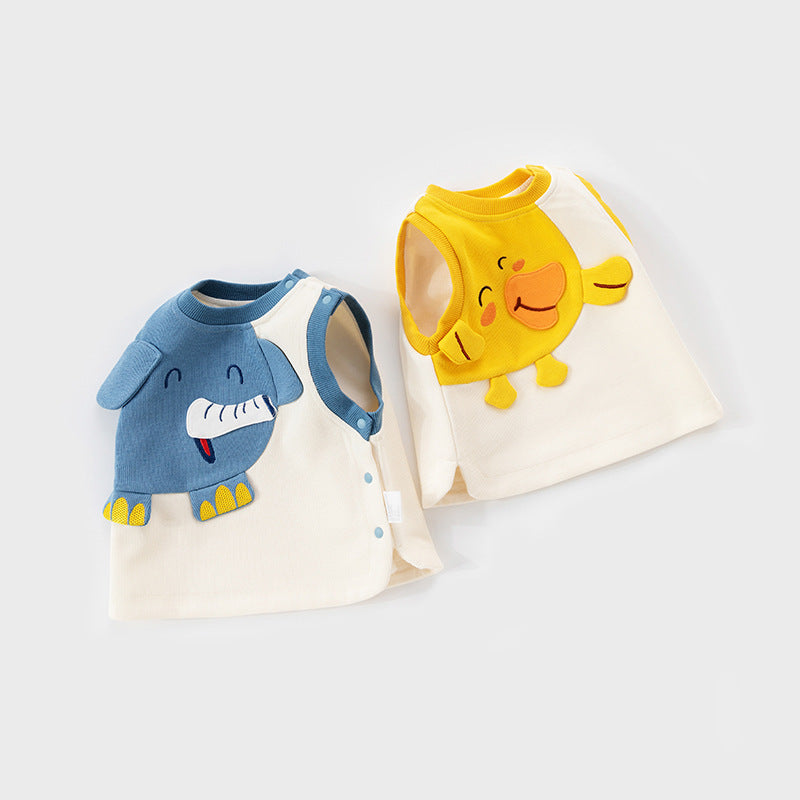Children's spring and autumn casual vests, children's clothes, autumn horse coats, boys and women's spring and autumn foreign cartoon vests, clothes
